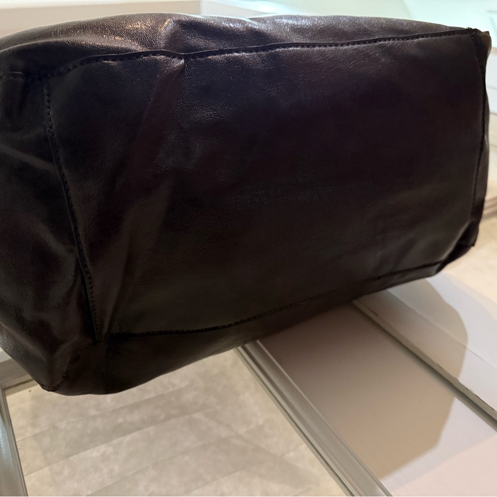 Dark Brown Slouchy Hobo-Style Tote Bag - Picture 5 of 8